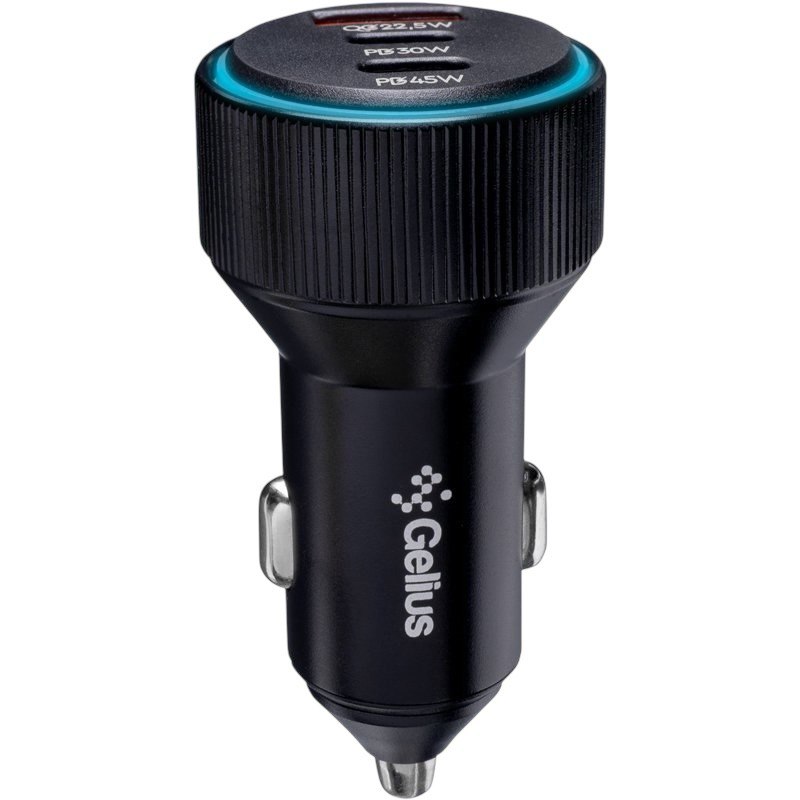 Автомобільний зарядний пристрій Gelius PowerRide GP-CC011 USB-A, 2USB-C 60W Black