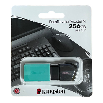 USB флеш 256 Гб Kingston Exodia M USB 3.2 black teal
