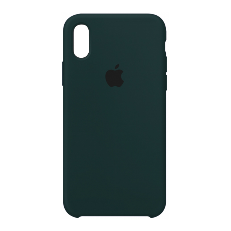 Накладка Original Silicone Case iPhone X, XS green forest