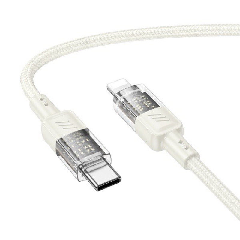 USB кабель Hoco U129 Type-C на Lightning 1.2m beige