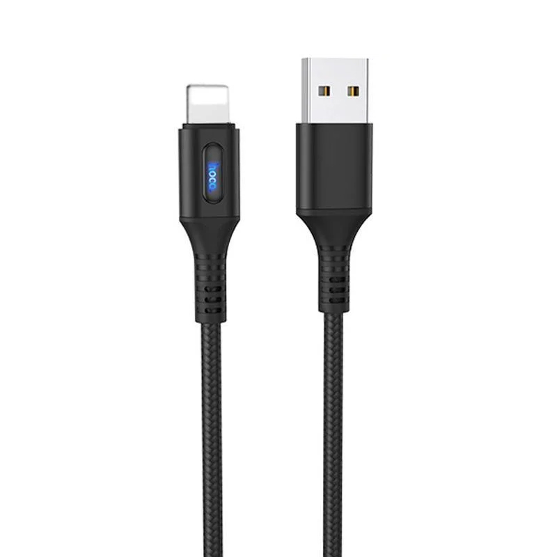 USB кабель Hoco U79 Admirable Smart Power Lightning black