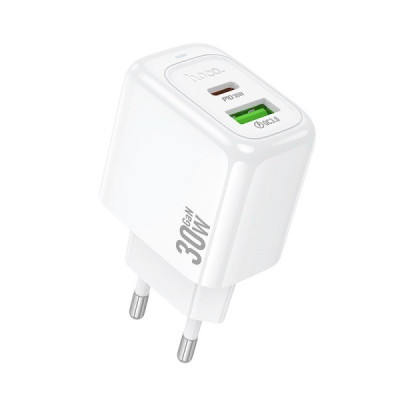 Зарядний пристрій Hoco CS55A USB-A QC3.0, USB-C 30W white Зарядний пристрій Hoco CS55A USB-A QC3.0, USB-C 30W white