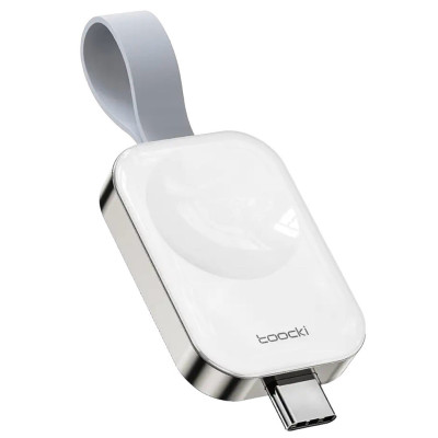 Бездротовий зарядний пристрій для Apple Watch Toochki white USB-C port Бездротовий зарядний пристрій для Apple Watch Toochki white USB-C port