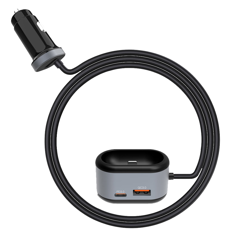 Автомобільний зарядний пристрій XO CC29 1 USB + Type-C PD + док-станція для AirPods black
