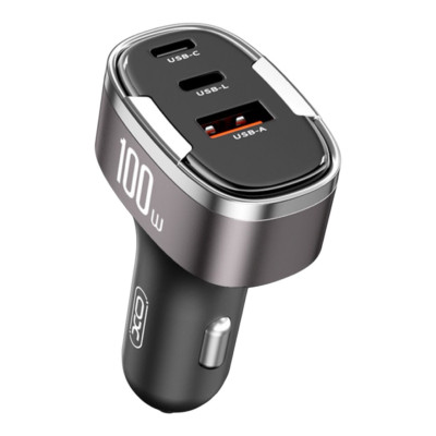 Автомобільний зарядний пристрій XO CC61 USB-A , USB-C 100W black Автомобільний зарядний пристрій XO CC61 USB-A , USB-C 100W black