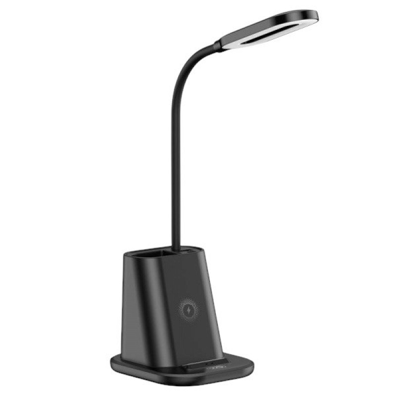 Світлодіодна лампа XO WX032 pen holder, desk lamp, wireless charger 25W black