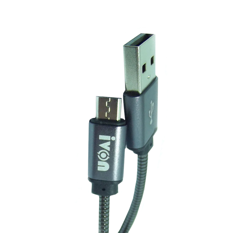 USB кабель Ivon CA-37 microUSB black