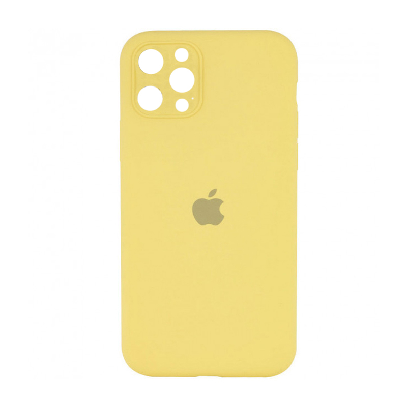 Накладка Original Silicone Case iPhone 12 Pro Max yellow mellow Close Camera