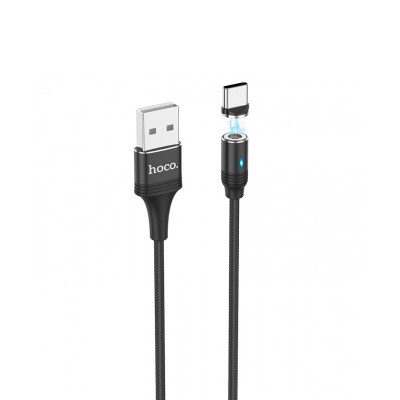 USB кабель Hoco U76 Fresh Type-C магнітний black USB кабель Hoco U76 Fresh Type-C магнітний black