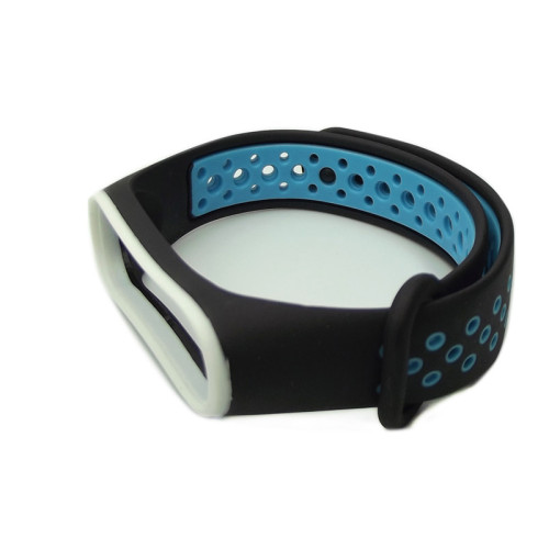 Ремінець для Xiaomi Mi Band 3, 4 Nike design black-blue Ремінець для Xiaomi Mi Band 3, 4 Nike design black-blue