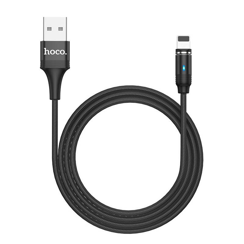 USB кабель Hoco U76 Fresh magnetic Lightning black