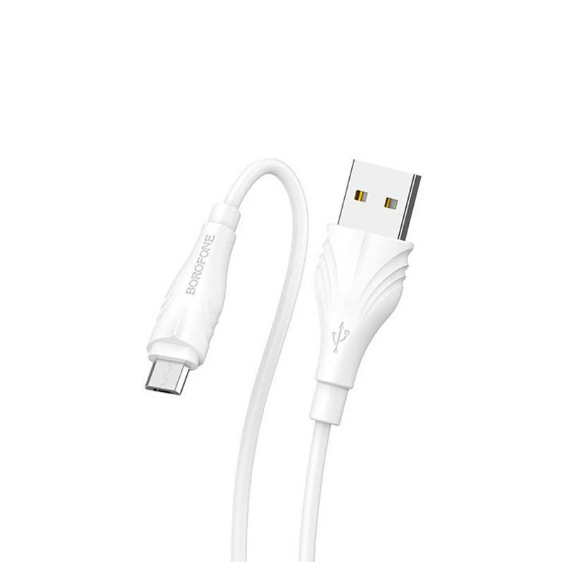 USB кабель Borofone BX18 microUSB 2 метри white