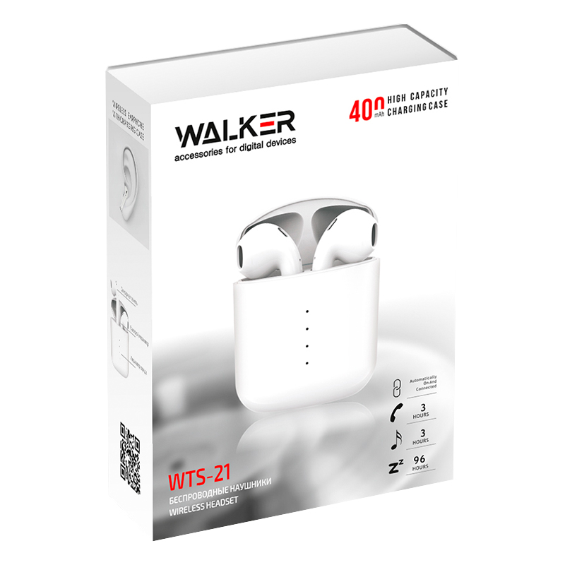 Навушники Bluetooth Walker WTS-21 white