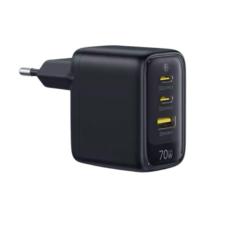 Зарядний пристрій Baseus USB-A, 2USB-C 70W E0123500 black