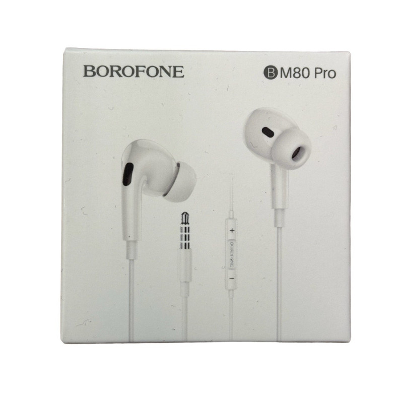 Навушники Borofone BM80 Pro з мікрофоном white