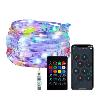 Гірлянда світлодіодна 10 метрів, живлення 5В Гірлянда світлодіодна 10 метрів, живлення 5В