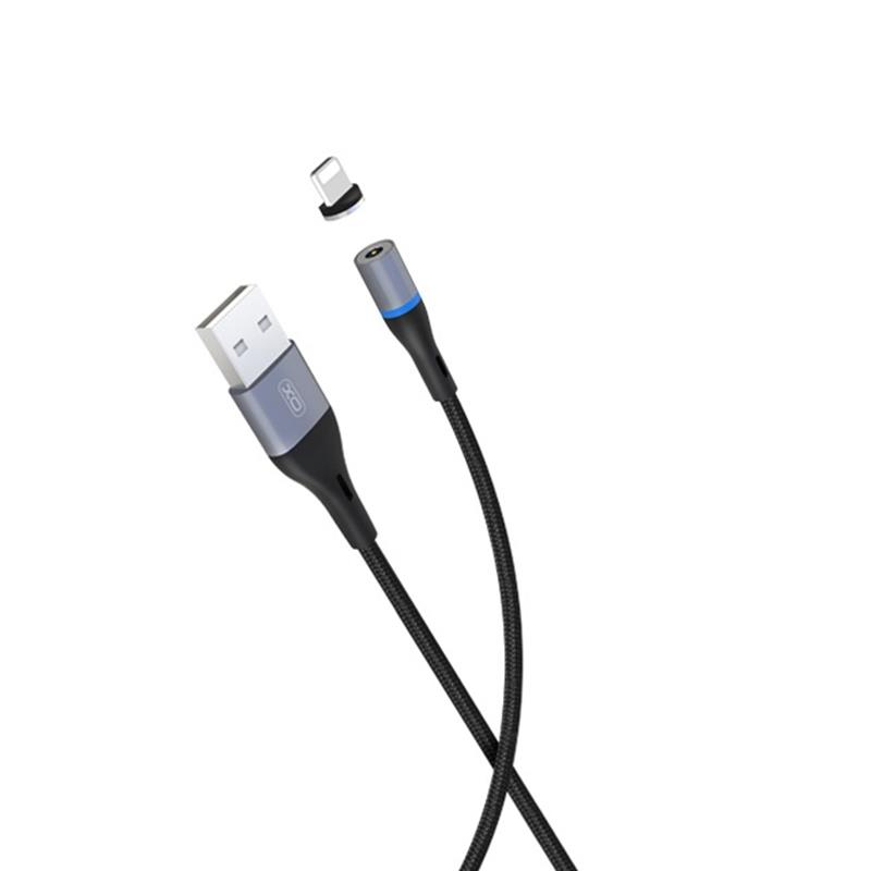 USB кабель XO NB125 Lightning магнітний black