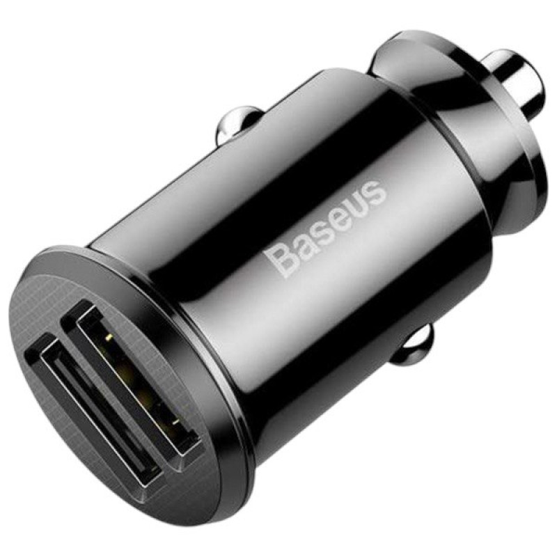 Автомобільний зарядний пристрій Baseus 3.1A 2USB-A black CCALL-ML01