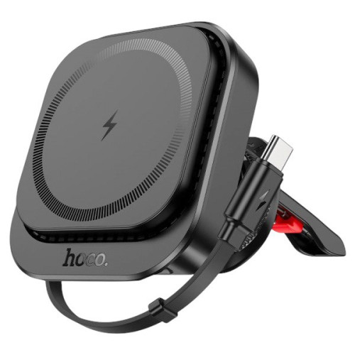 Автотримач Hoco HW23 Wireless Car 15W в дефлектор black Автотримач Hoco HW23 Wireless Car 15W в дефлектор black