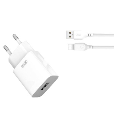 Зарядний пристрій з кабелем microUSB XO L99 1 USB 2400 mA white