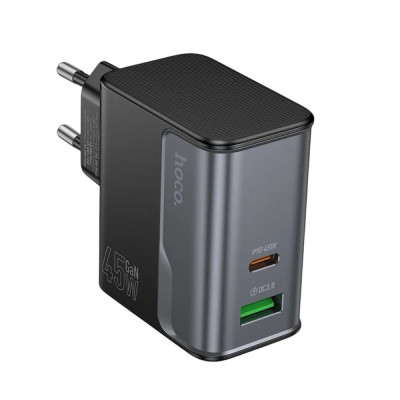 Зарядний пристрій Hoco CS74A USB-A, USB-C 45W black
