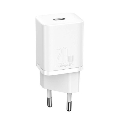 Зарядний пристрій Baseus 1C Type-C 20W white (CCSUP-B02) Зарядний пристрій Baseus 1C Type-C 20W white (CCSUP-B02)