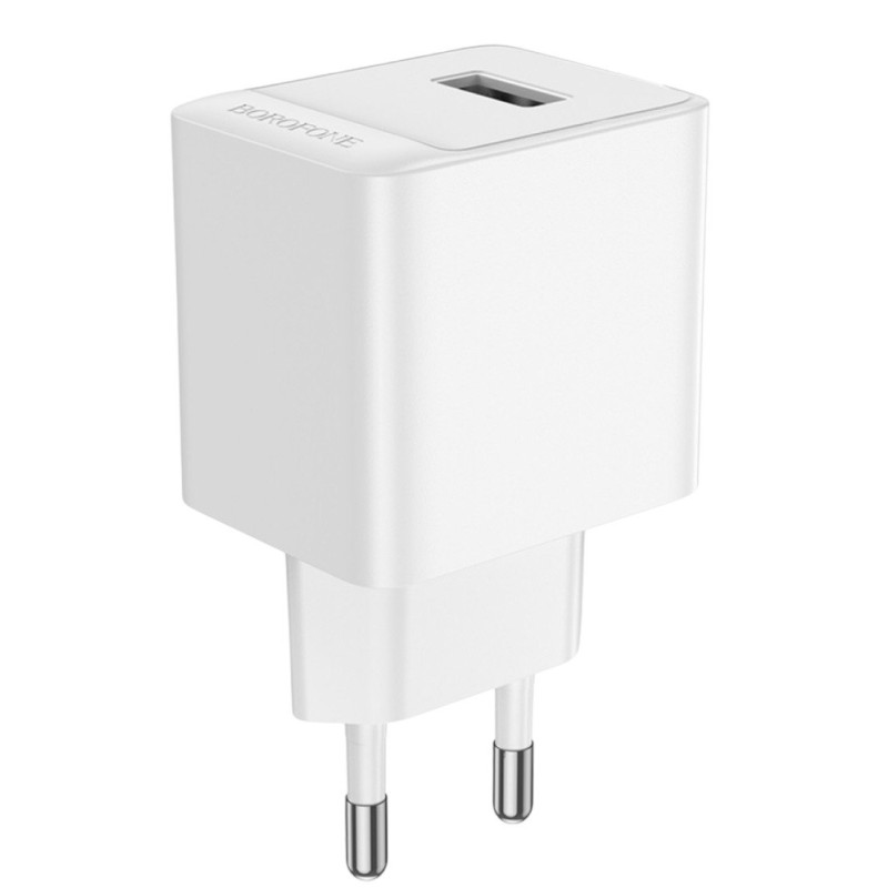 Зарядний пристрій Borofone BAS11A USB-A, 2.1A white