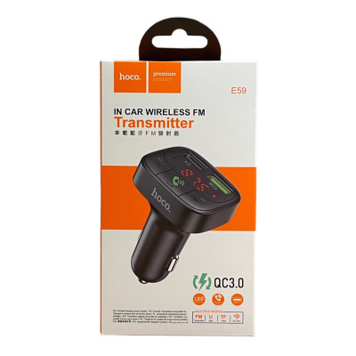 FM трансмітер Hoco E59 black FM трансмітер Hoco E59 black
