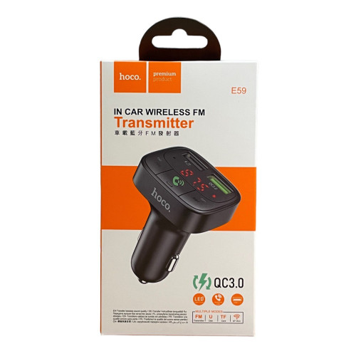 FM трансмітер Hoco E59 black FM трансмітер Hoco E59 black