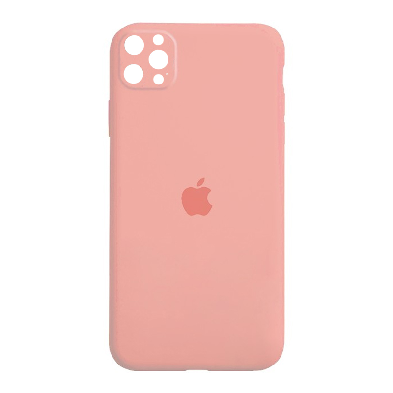 Накладка Original Silicone Case iPhone 12 Pro Max pink Close Camera