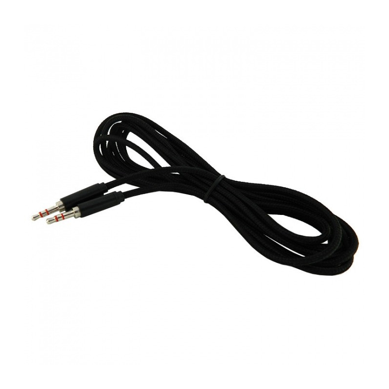 Аудіо-кабель Fabric Braid AUX 3.5 мм 1.5 метра black