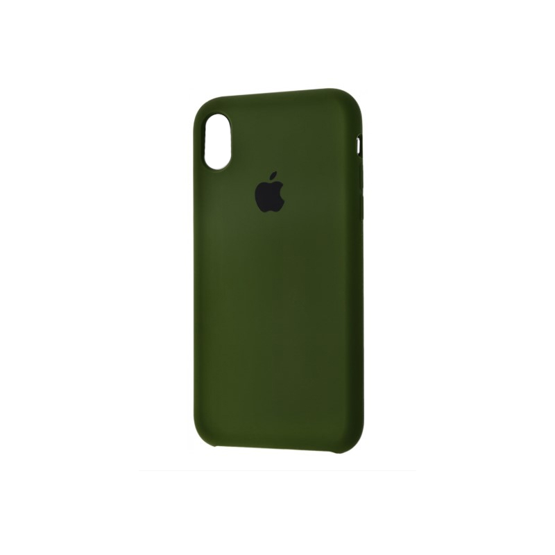 Накладка Original Silicone Case iPhone X, XS green army