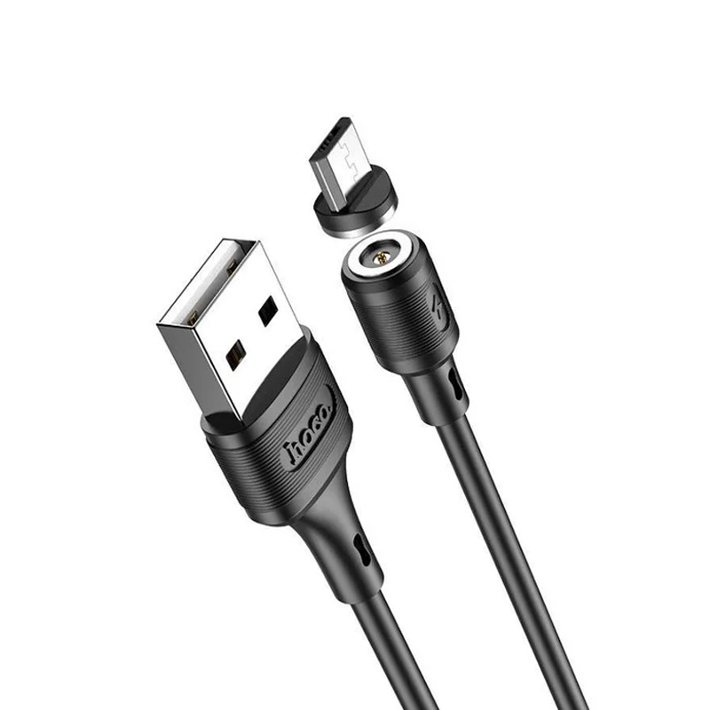 USB кабель Hoco X52 Sereno Magnetic microUSB магнітний black