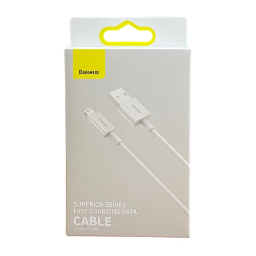 USB кабель Baseus CALYS-B02 Lightning white 1.5m USB кабель Baseus CALYS-B02 Lightning white 1.5m