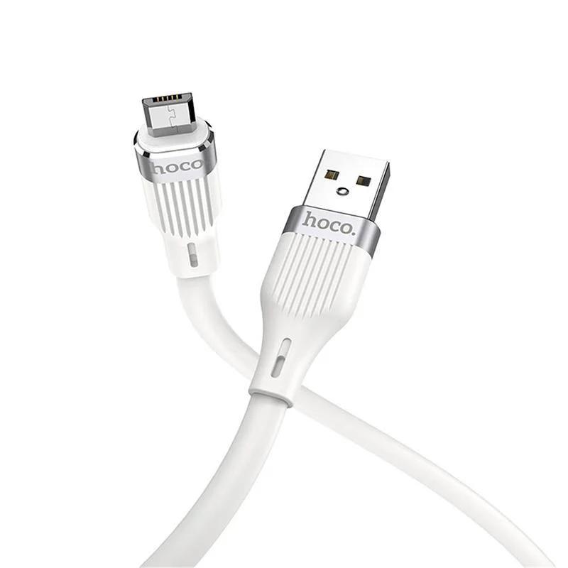 USB кабель Hoco U72 Forest Silicone microUSB white