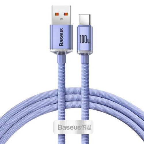 USB кабель Baseus Type-C CAJY000405 100W purple USB кабель Baseus Type-C CAJY000405 100W purple