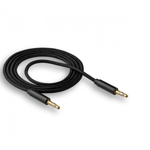 Аудіо-кабель Walker H174 AUX 3.5 мм black Аудіо-кабель Walker H174 AUX 3.5 мм black