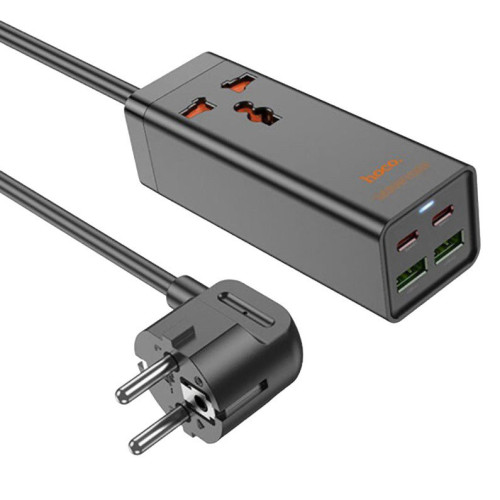 Зарядний пристрій Hoco AC10A, 2 USB-C, 2 USB-A 65W black