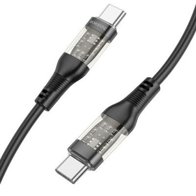 USB кабель Borofone BU37 Type-C to Type-C 60W, 3A, 1.2m black USB кабель Borofone BU37 Type-C to Type-C 60W, 3A, 1.2m black