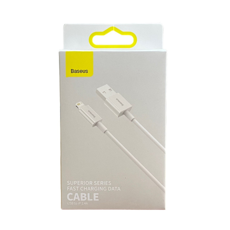 USB кабель Baseus CALYS-C02 Lightning white 2 метри