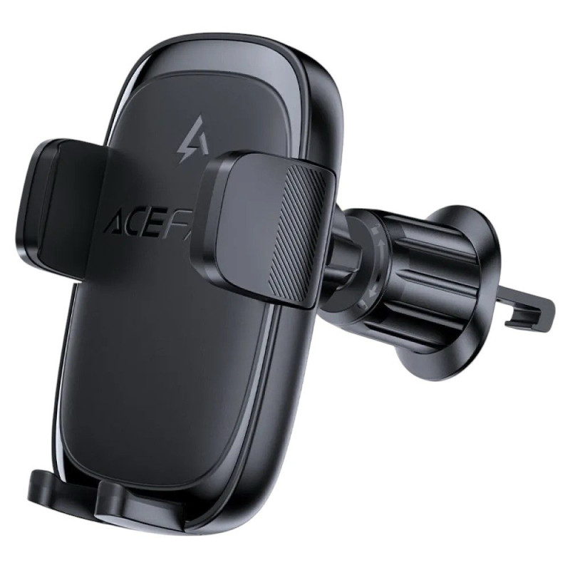 Автотримач Acefast D48, press type wireless charging car holder for air vent black