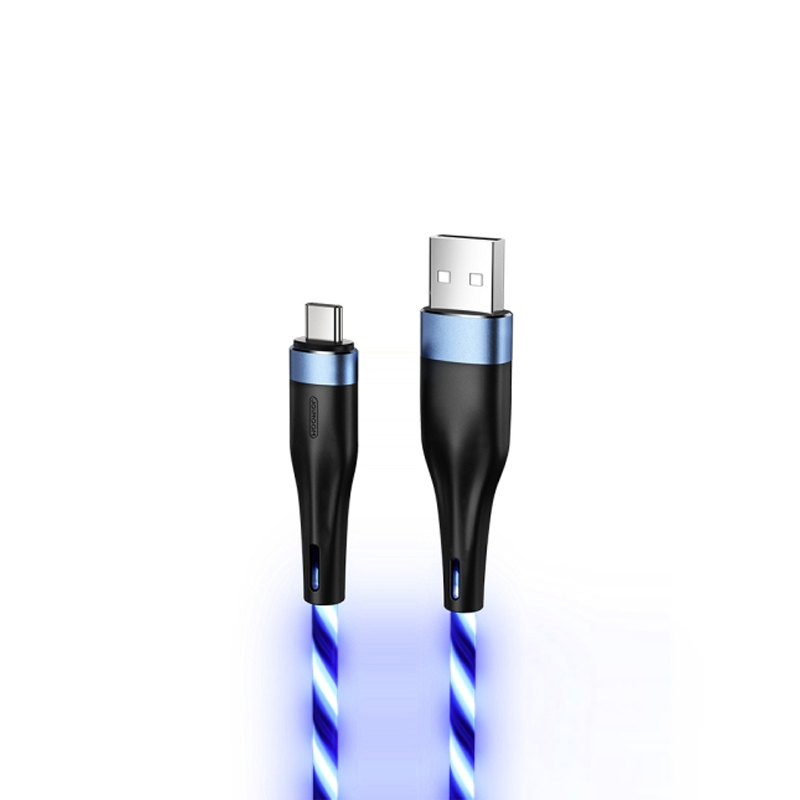 USB кабель Joyroom S-1224N3 Type-C з підсвіткою blue