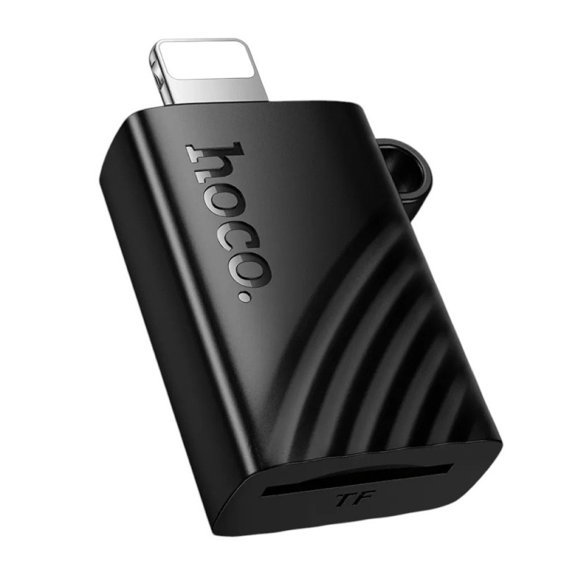 Перехідник HOCO HB53 iP mini TF card reader 2.0 Black Перехідник HOCO HB53 iP mini TF card reader 2.0 Black