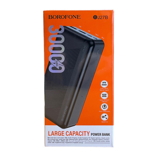Зовнішній акумулятор Borofone BJ27B 30000 mAh black
