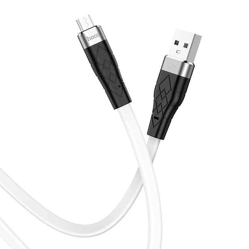 USB кабель Hoco X53 Silicone microUSB white