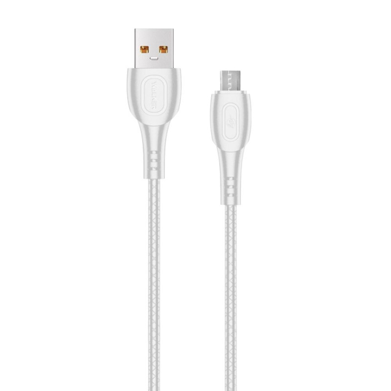 USB кабель Walker C325 microUSB white