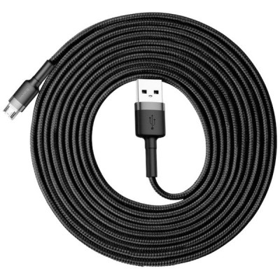 USB кабель Baseus CAMKLF-HG1 microUSB black 3 метри USB кабель Baseus CAMKLF-HG1 microUSB black 3 метри