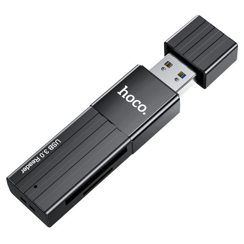 Картрідер microSD, SD Hoco HB20 black