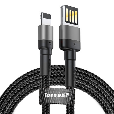 USB кабель Baseus CALKLF-HG1 Lightning black-gray 2m USB кабель Baseus CALKLF-HG1 Lightning black-gray 2m