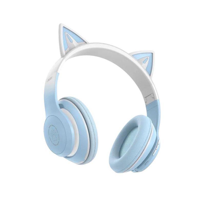 Навушники накладні XO BE38 cats earphone blue